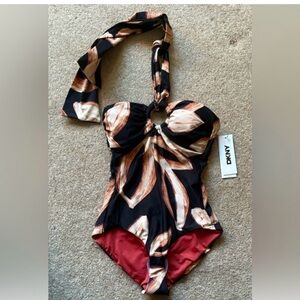 Dkny Women’s One Piece Halter Swimsuit Size XS New